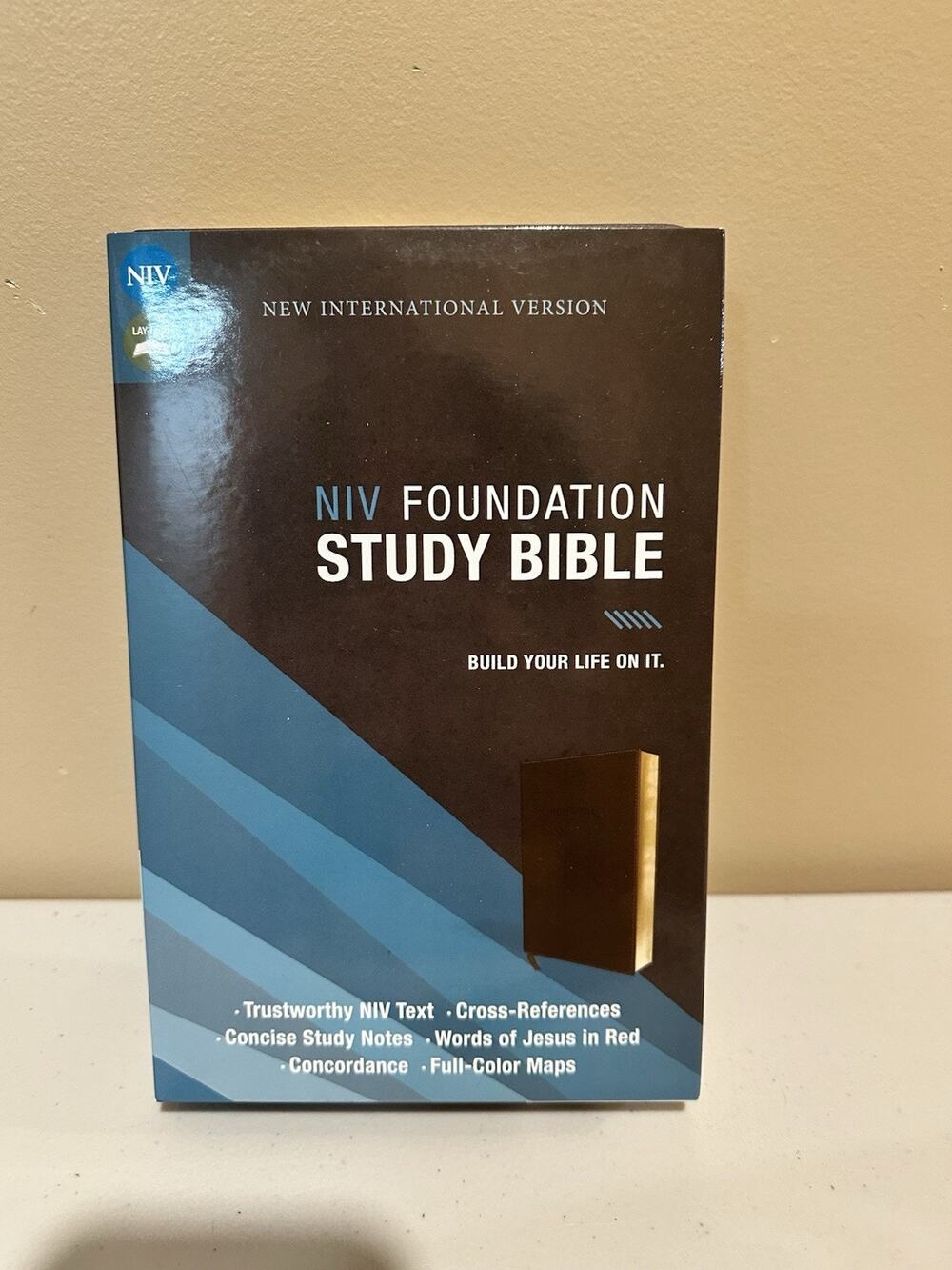 NIV Foundation Study Bible Leathersoft Brown Red Letter Edition Zondervan